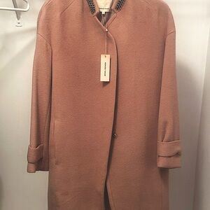Super soft Melton cocoon coat